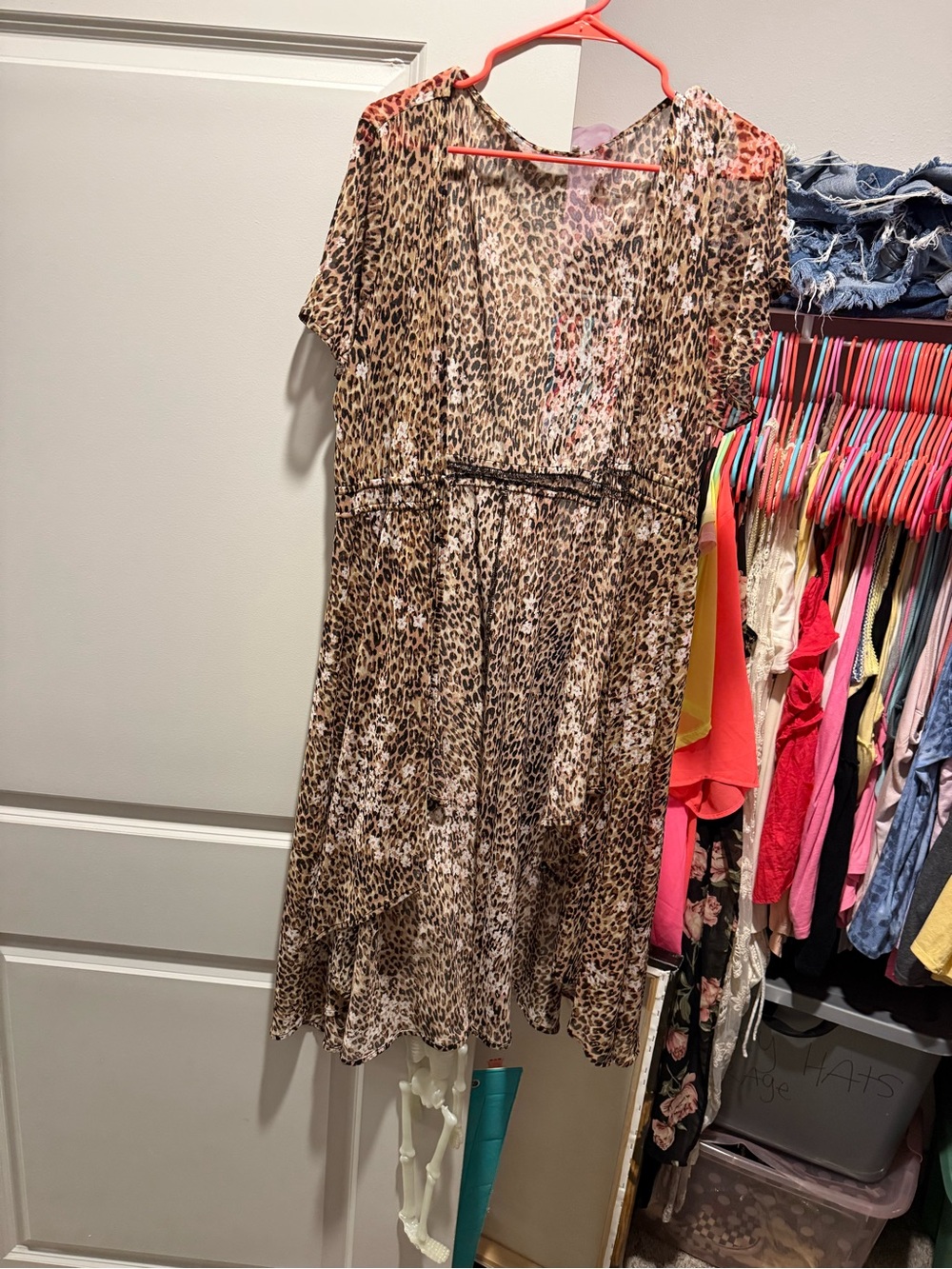 Leopard Thin Sheer Kimono Top